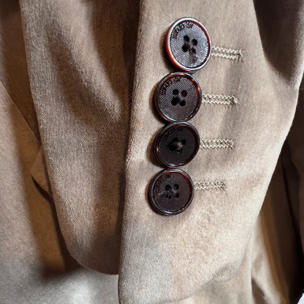 Roberto Cavalli Taupe Velvet Dinner Jacket Men's 38R - Picture 6 of 15